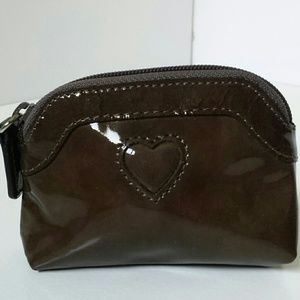 Brighton brown patent leather coin purse