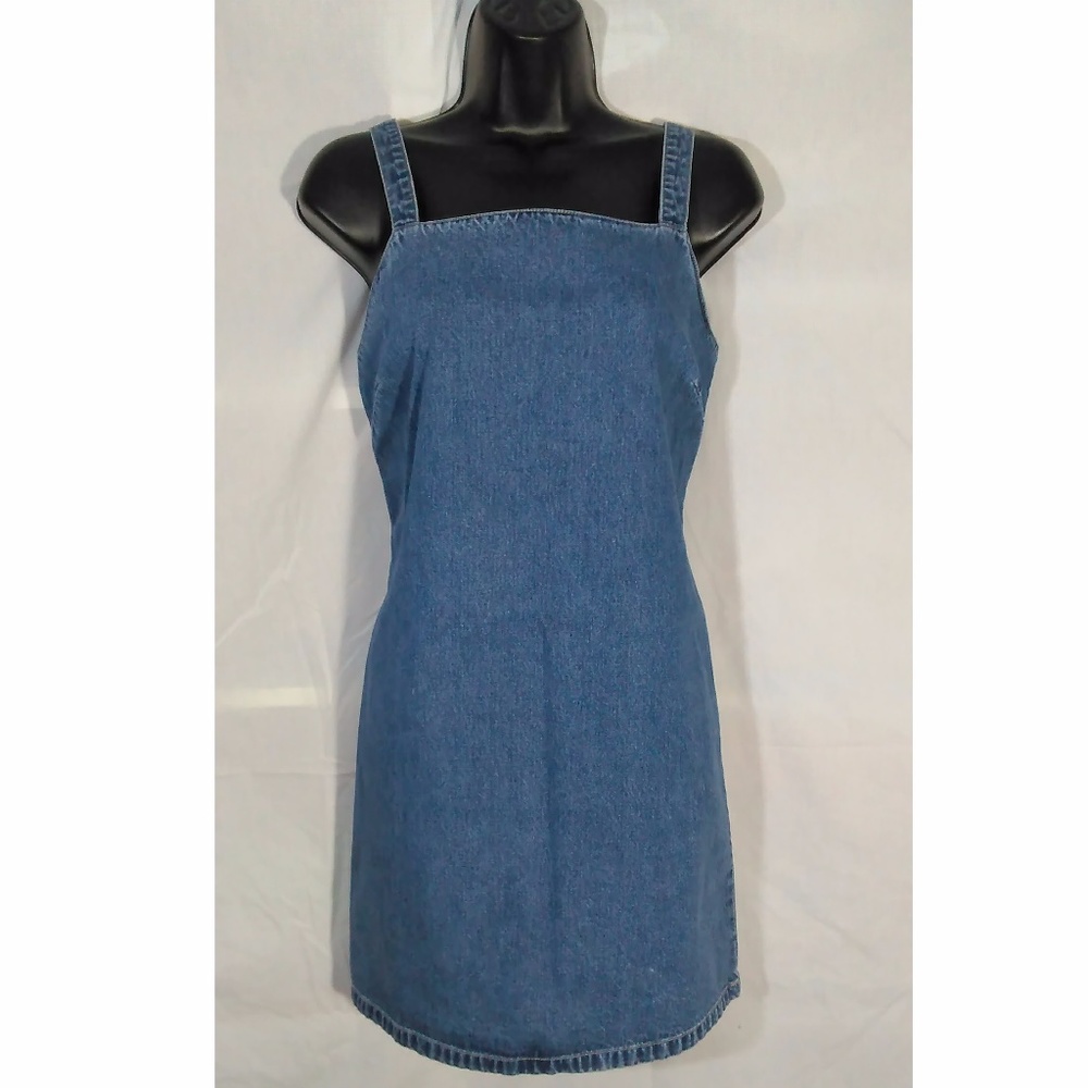 Old Navy apron style denim dress Sz 6