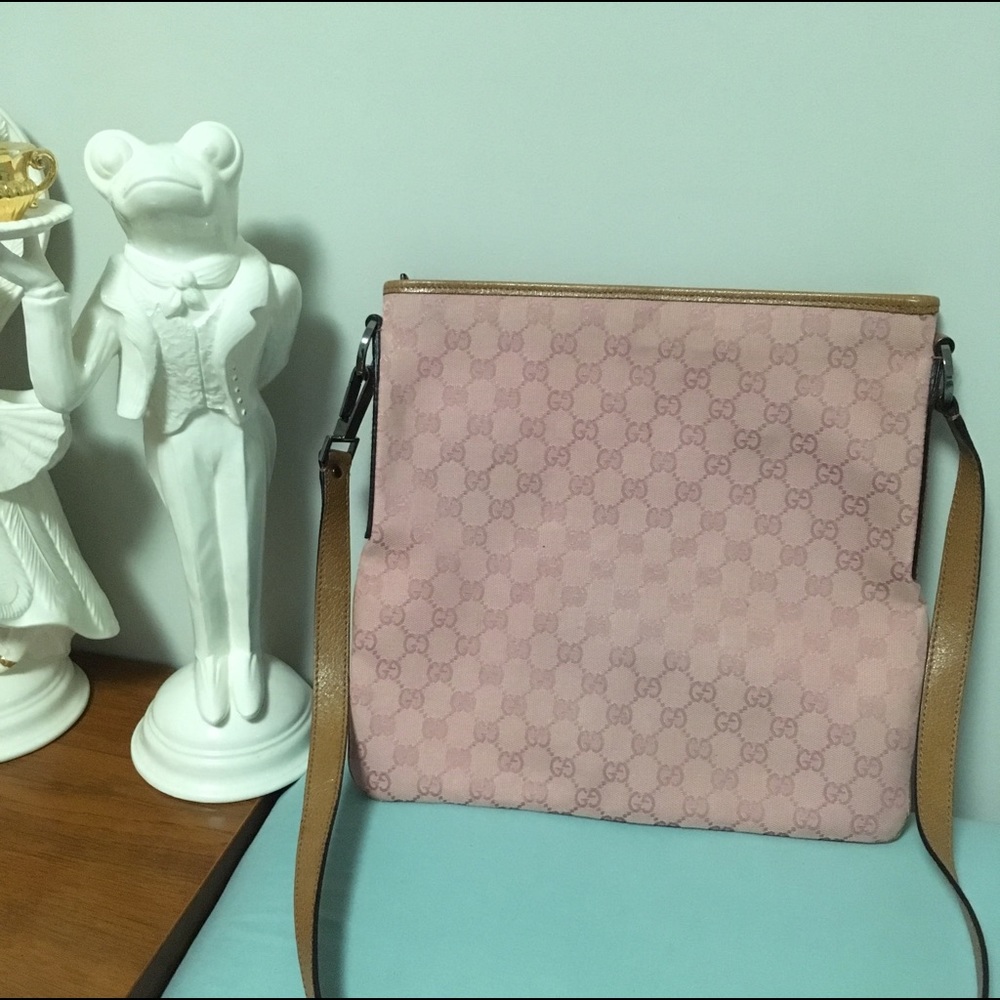 Gucci GC canvas pink tote/Crossbody