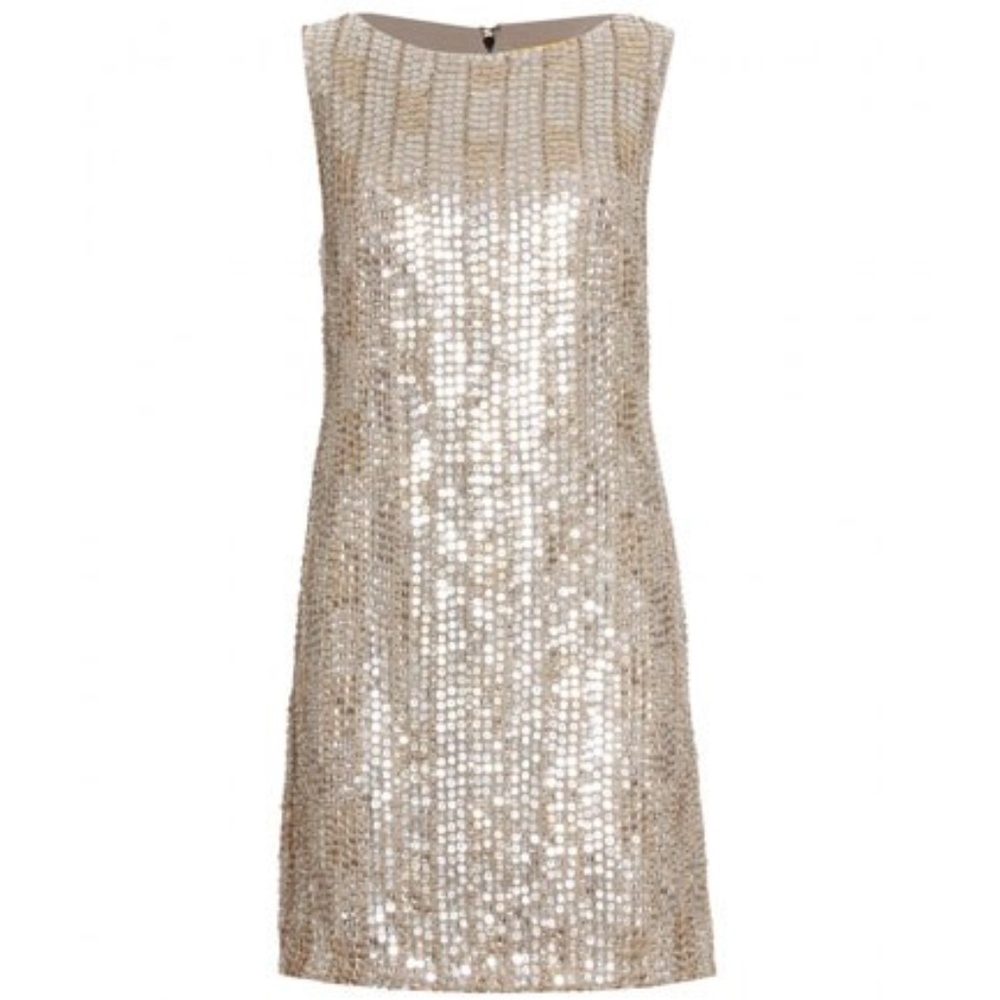 Alice & Olivia dress Sequin Silver Gold