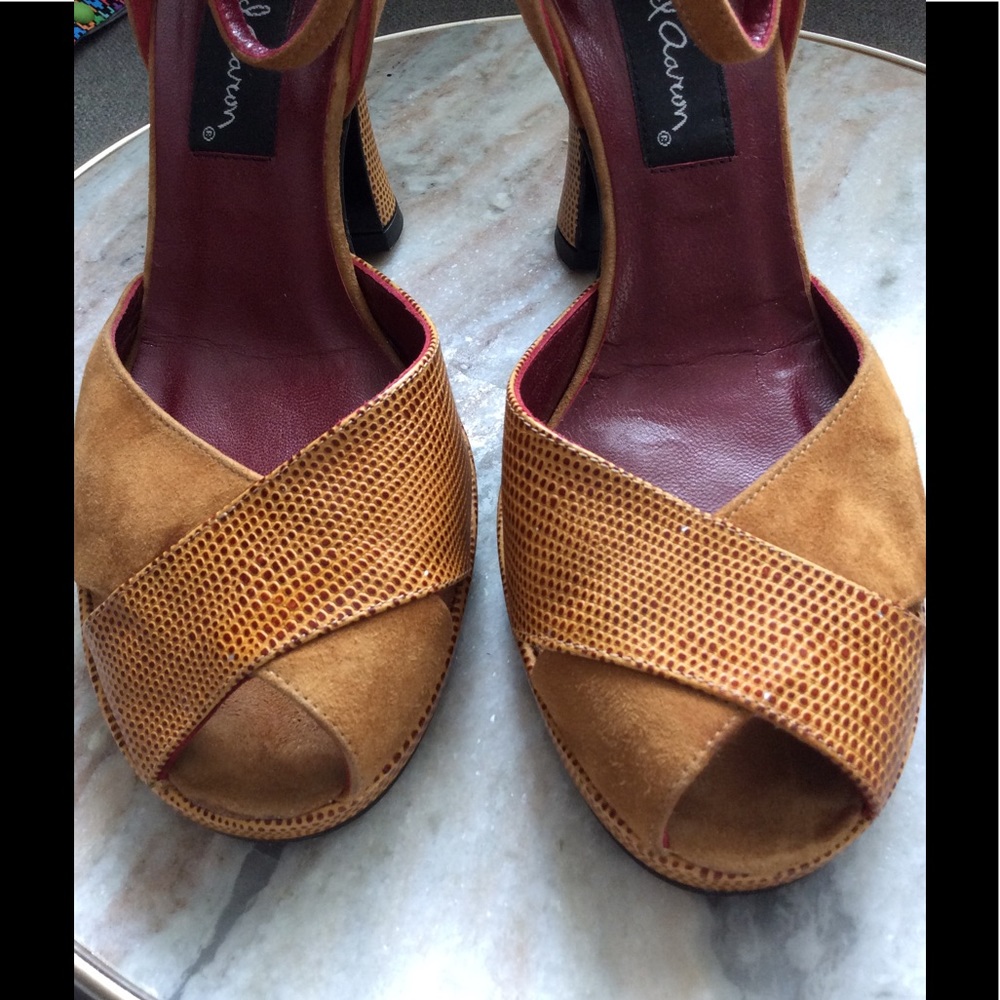 David Aaron Suede/Leather Heels.