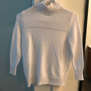 ANN TAYLOR white sweater