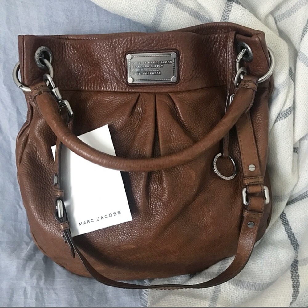 MARC by Marc Jacobs Brown Leather Hobo Tote Purse