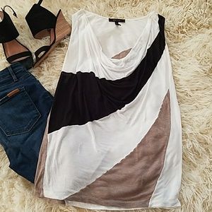 BCBG cowl neck tank, sz M