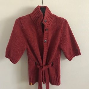 Lole red sweater cardigan