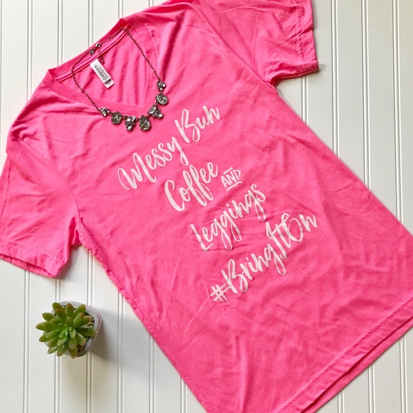 Messy Bun, coffee, leggings graphic tee - Picture 2 of 5