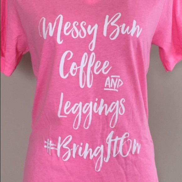 Messy Bun, coffee, leggings graphic tee - Picture 5 of 5