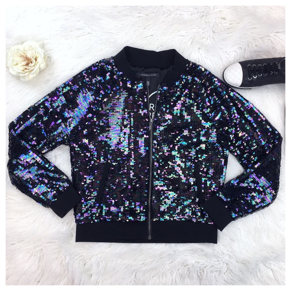 π NWOT VICTORIA'S SECRET SEQUIN JACKET - Picture 6 of 7