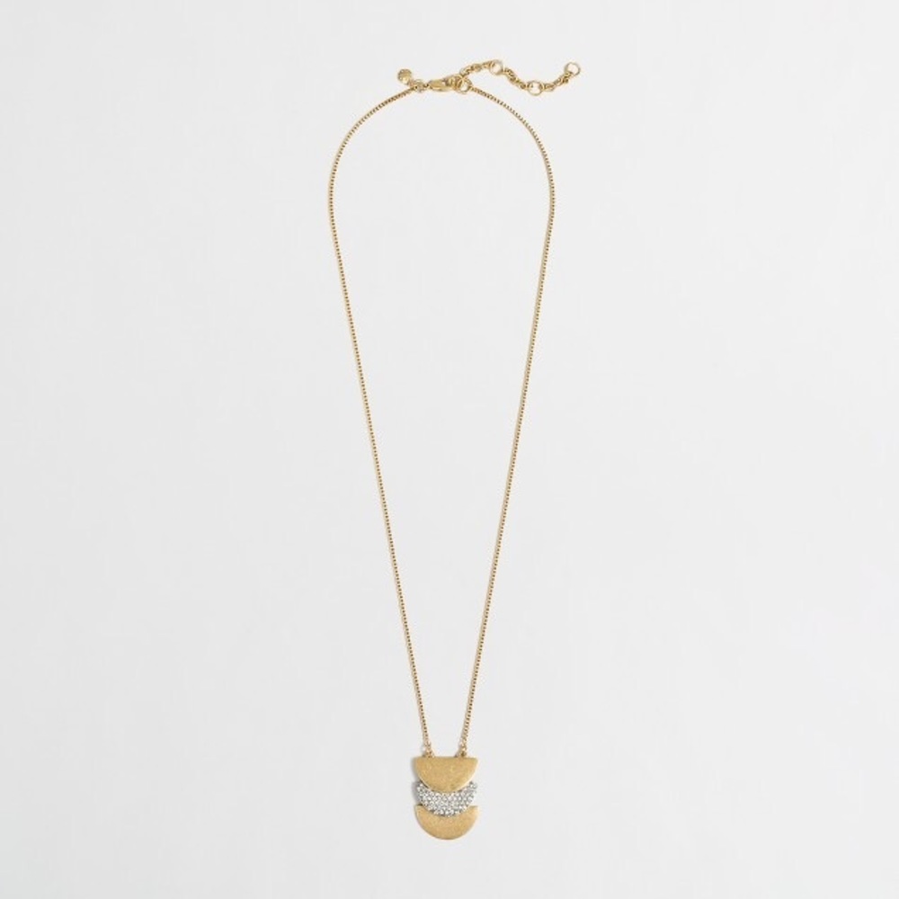 J.Crew Factory Stacked Half-Moon Necklace