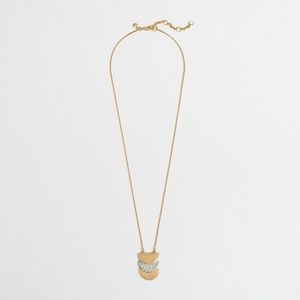 J.Crew Factory Stacked Half-Moon Necklace