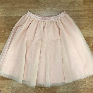 Light pink tulle skirt
