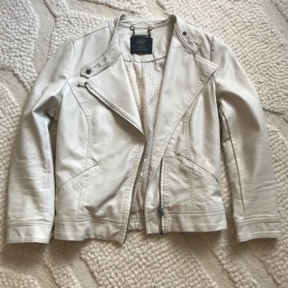 Zara faux leather moto jacket