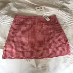 LF STORES Red Gingham Mini Skirt