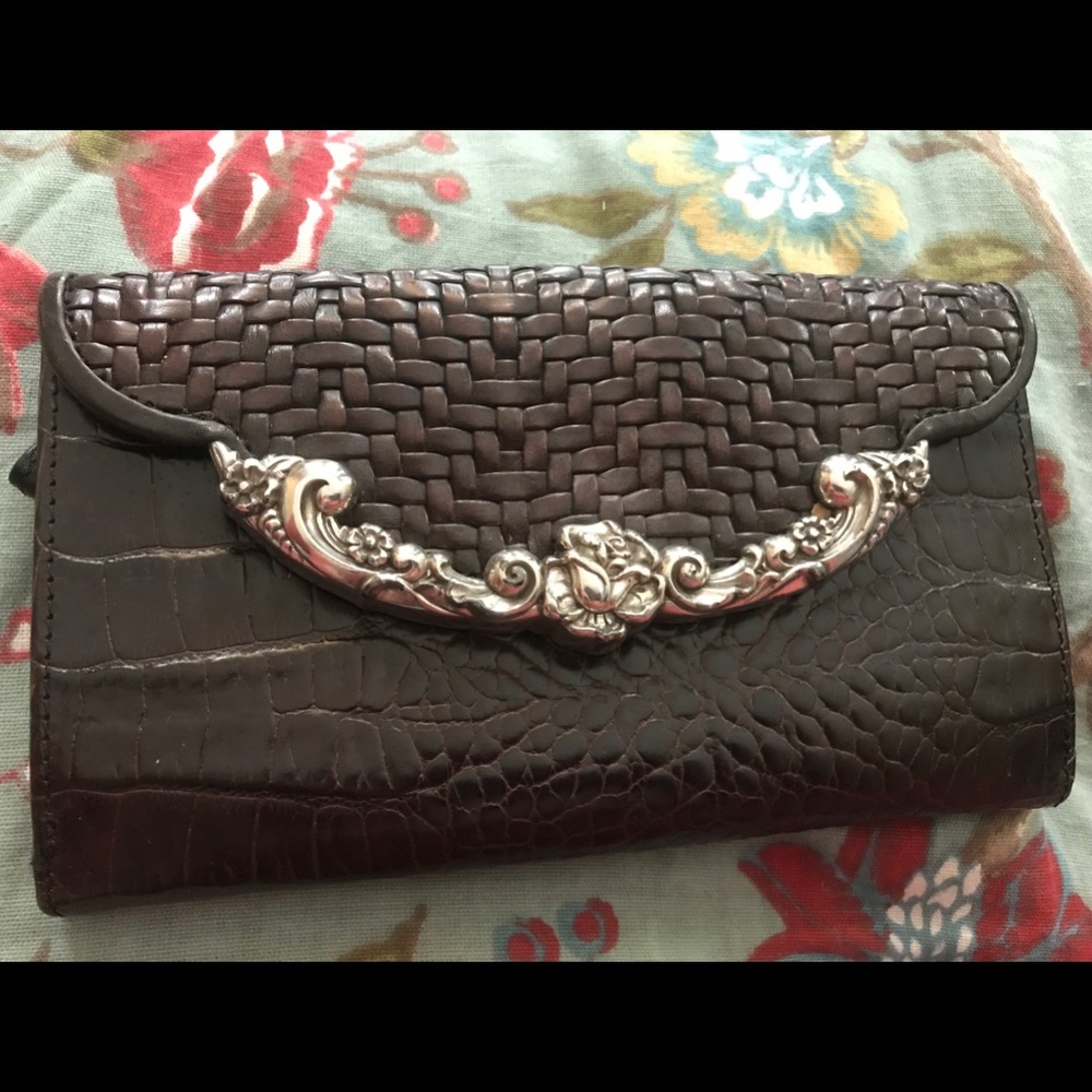 Brighton brown leather and silver wallet.