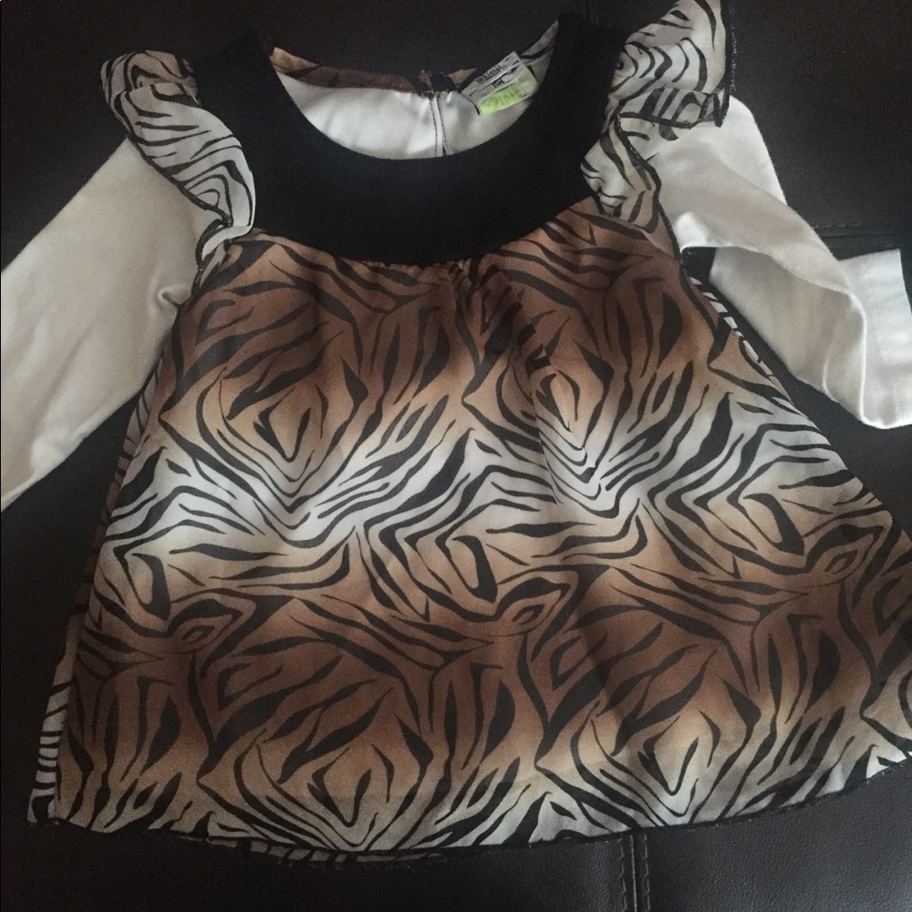 Zebra animal tunic top