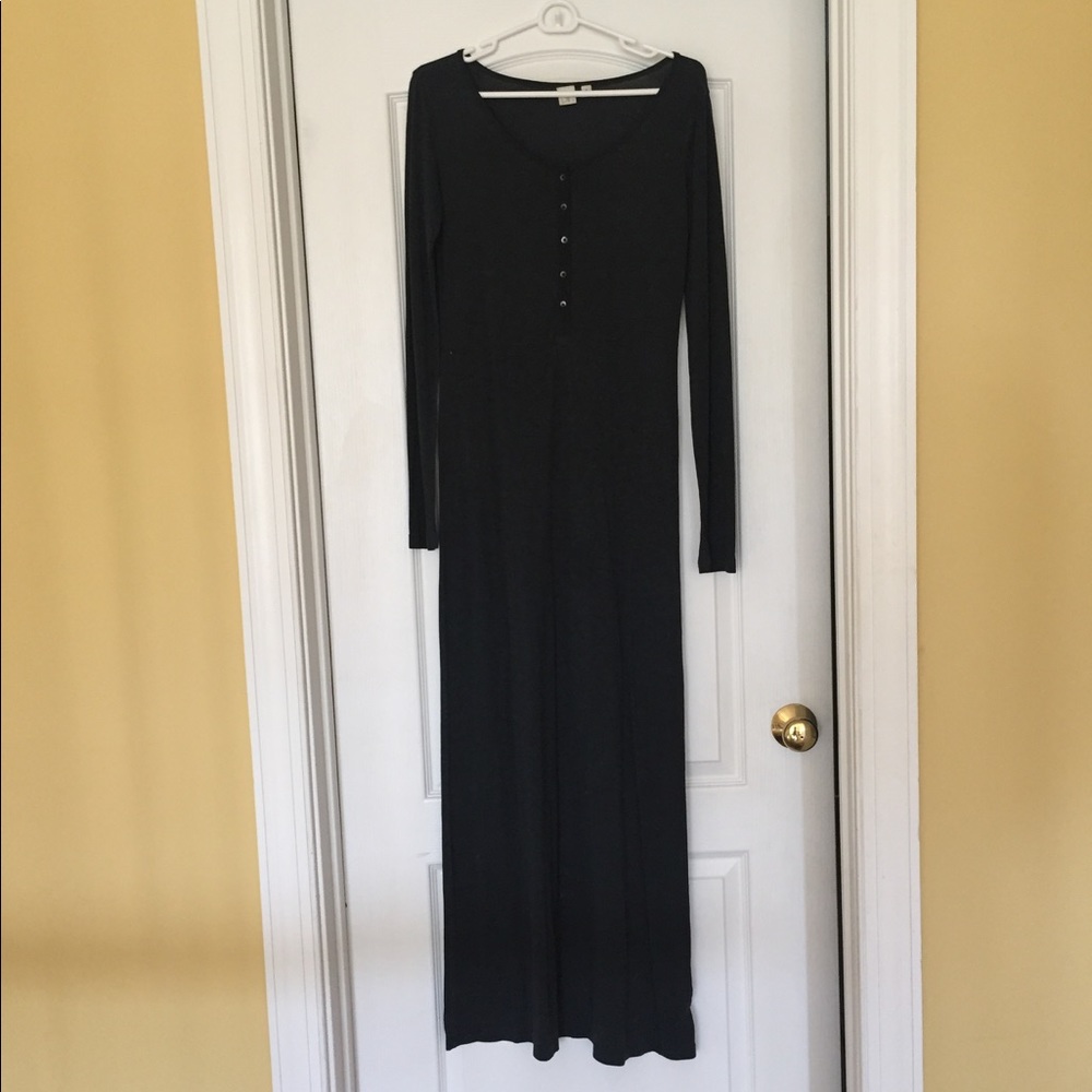 Nordstrom BP Long-Sleeved Charcoal Maxi Dress