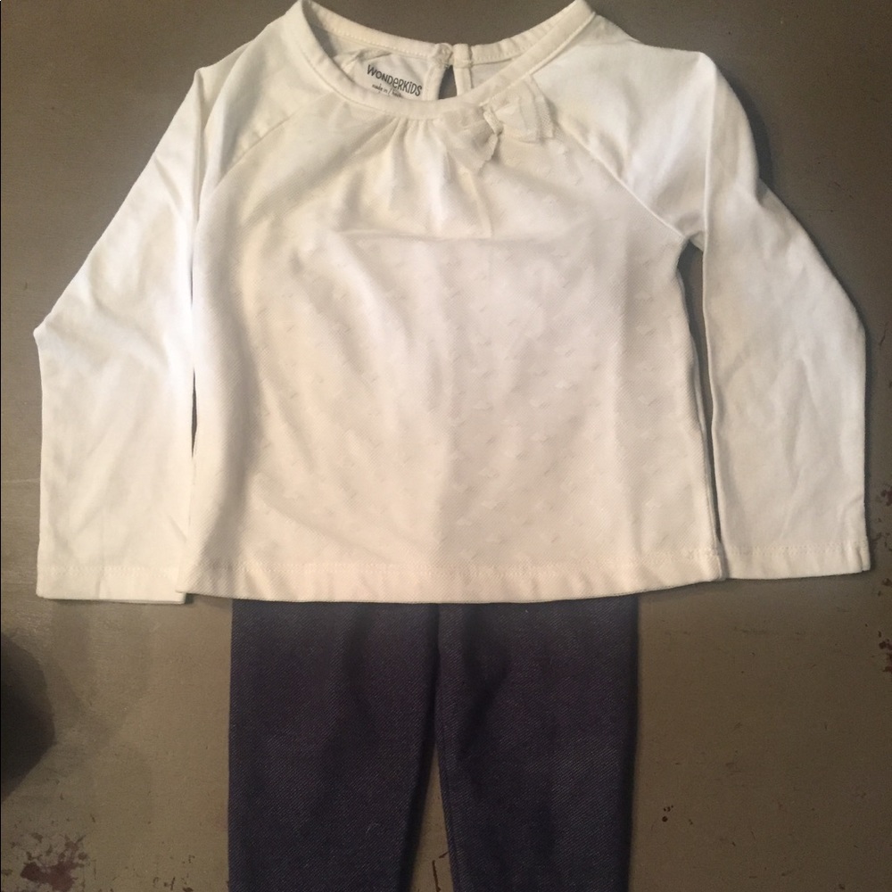 Lace layered top with jeggings