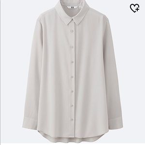 Uniqlo Long Sleeve Rayon Blouse