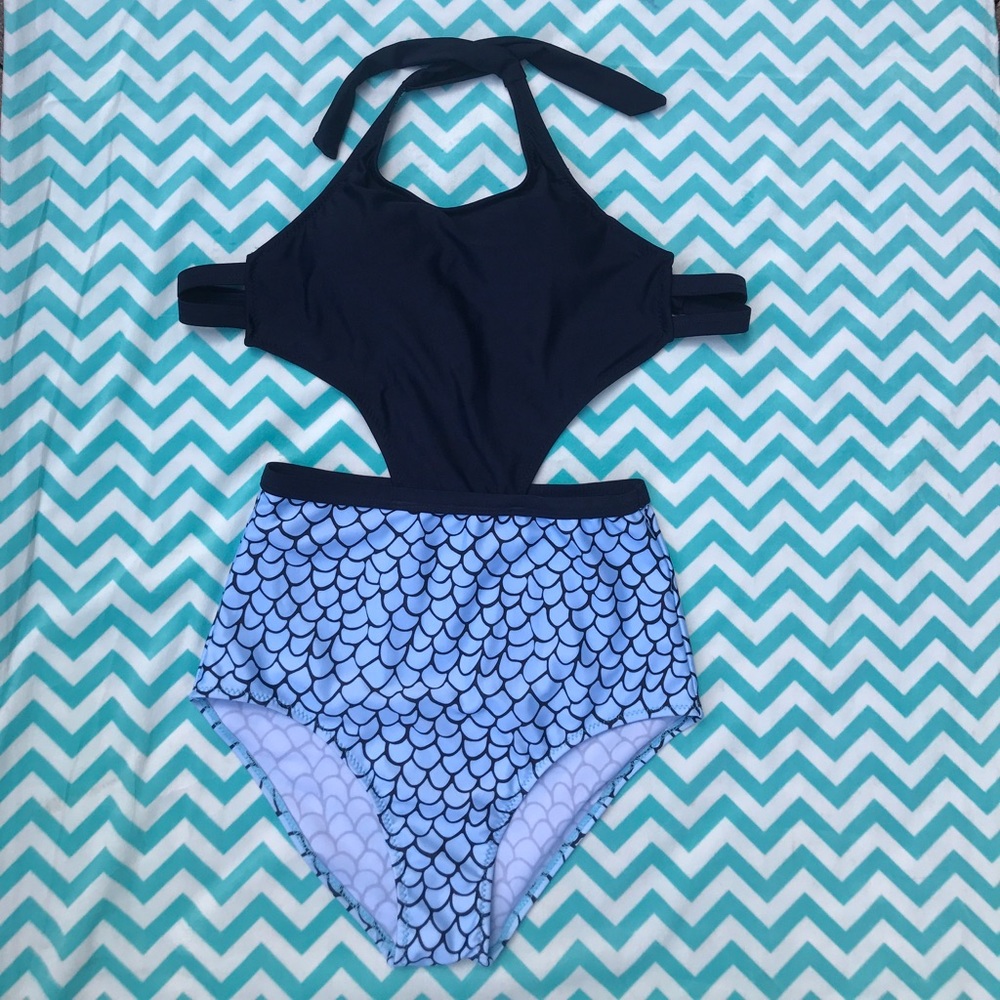 Navy Monokini Fish Swimsuit 🐟