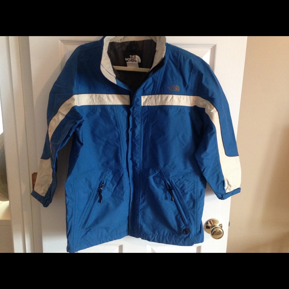 Kids The North Face blue waterproof ski jacket, XL