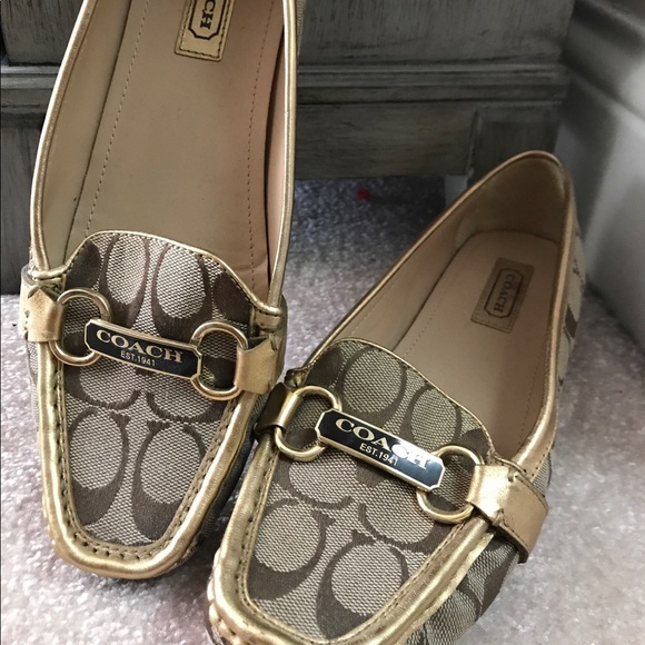 Coach Shoes - ✨ Gold Coach Loafers✨