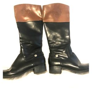 Black/Brown Etienne Aigner Riding Boots