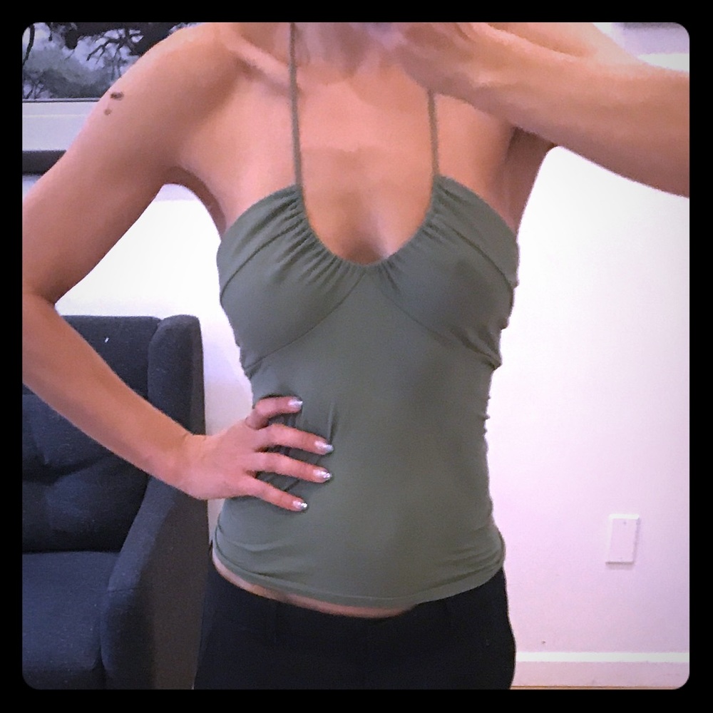 Theory, Olive green Stretch halter