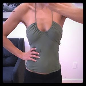 Theory, Olive green Stretch halter