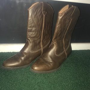 Nordstrom Brand Girls Size 2 Brown Cowboy Boots