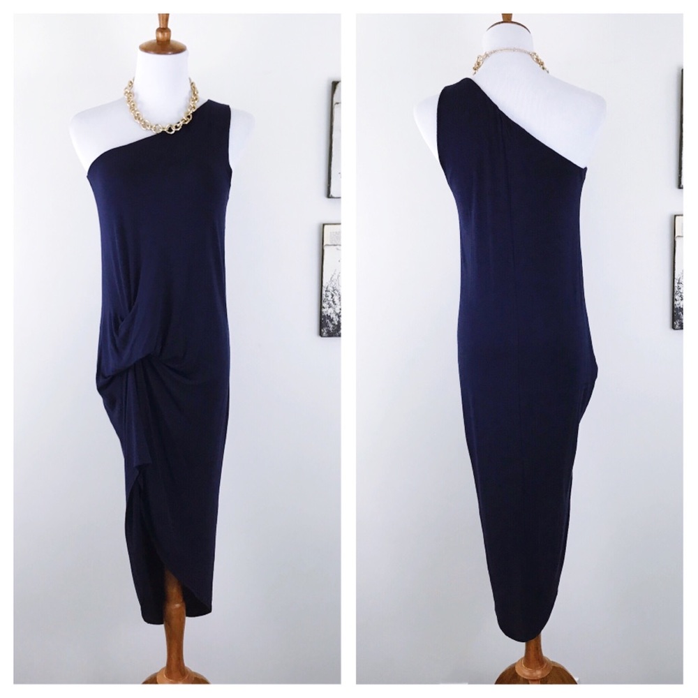 RILLER & FOUNT Presley One Shoulder drape dress - Picture 2 of 6