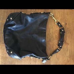 COACH large hobo leather shoulder purse