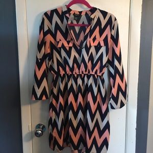 Chevron pattern dress