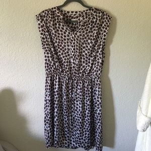 LOFT Dress with Burgundy and Black pattern