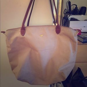 Longchamp Le Pliage Large Nude Pink Tote