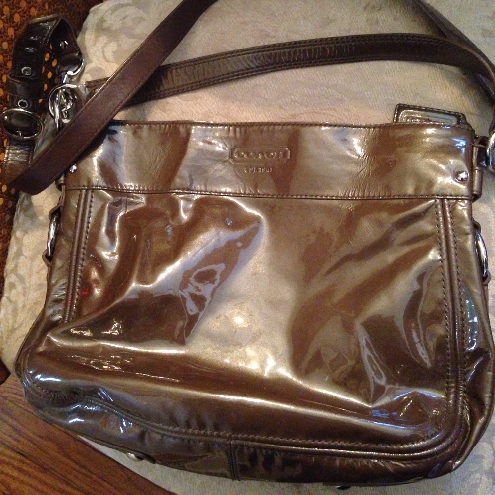 Coach patent leather purse authentic worn