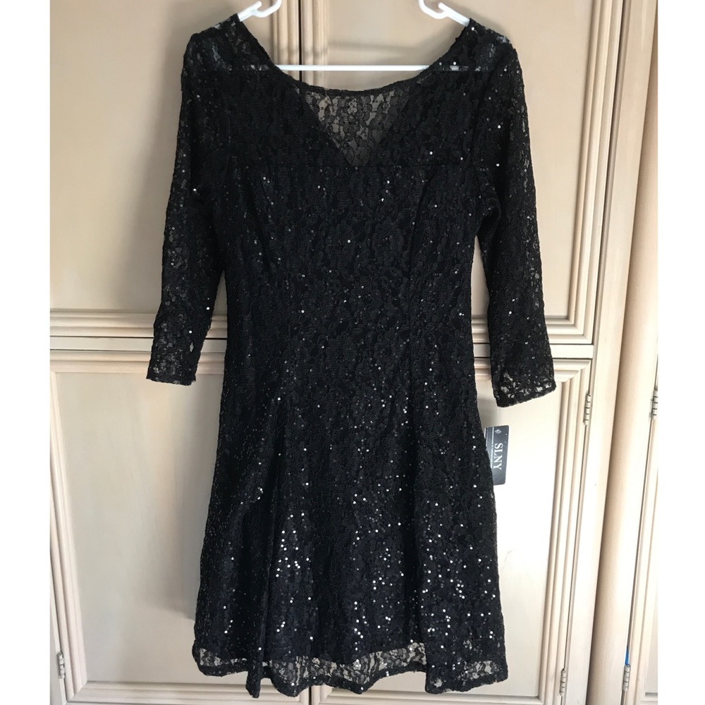 Black Lace & Sequin Dress!
