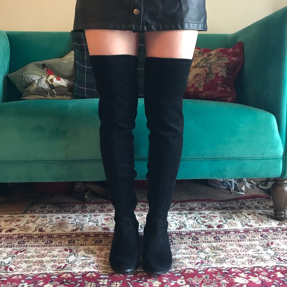 Aldo Thigh High Suede Flat boots
