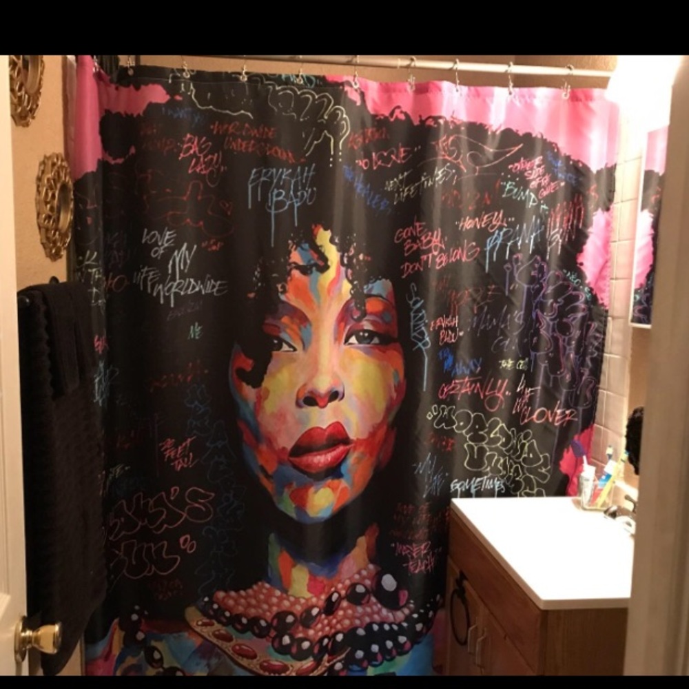 3 LEFT!! BADU Shower Curtain