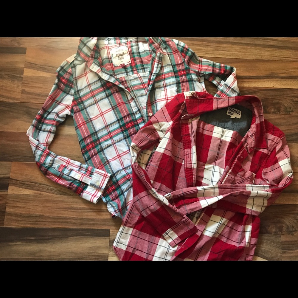 Bundle of Two Flannels - Vans & SO Brands