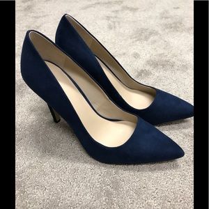 Navy Suede Pumps