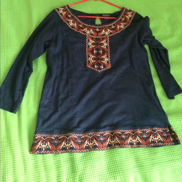 Lucky brand Navi long sleeve crew neck tunic M - Picture 1 of 3