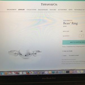 Tiffany and co bean ring