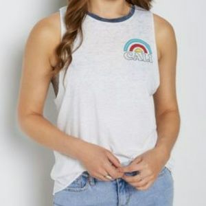 Cali Rainbow Muscle Tank Top