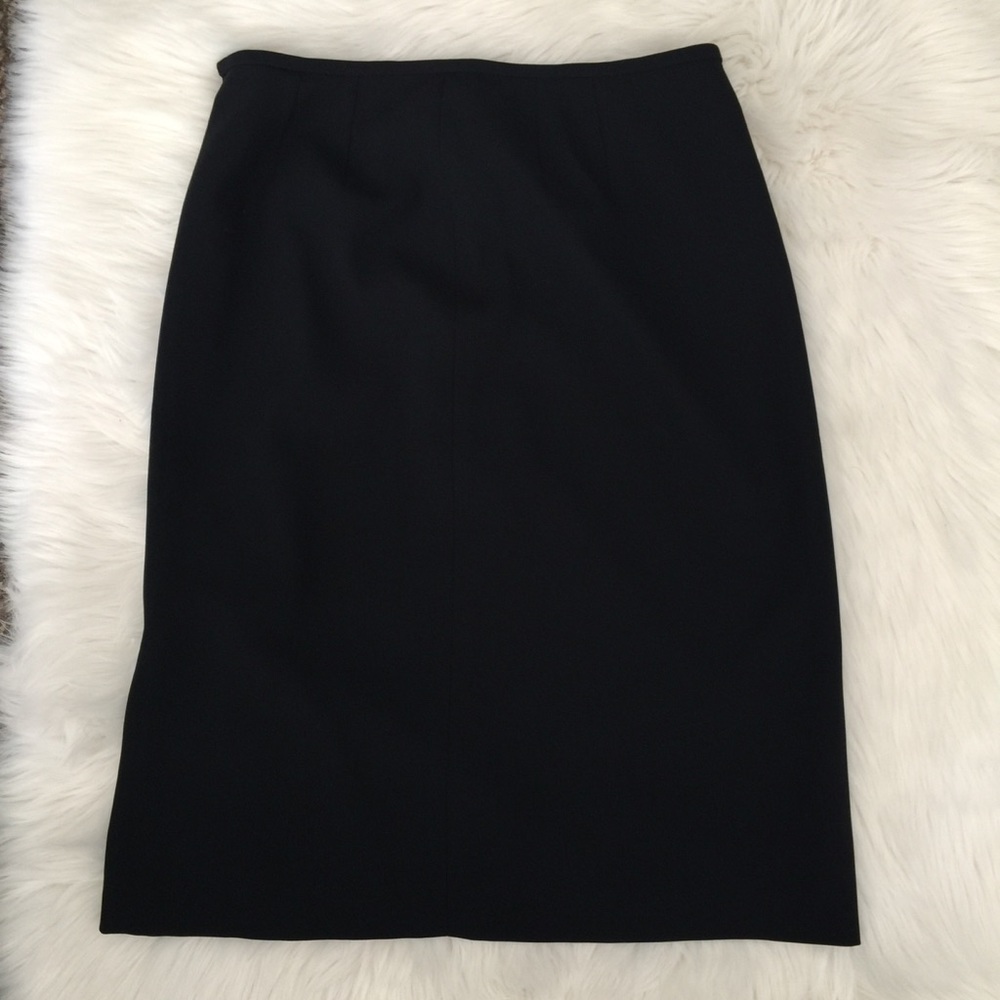 Navy Midi Work Office Straight line Skirt 6