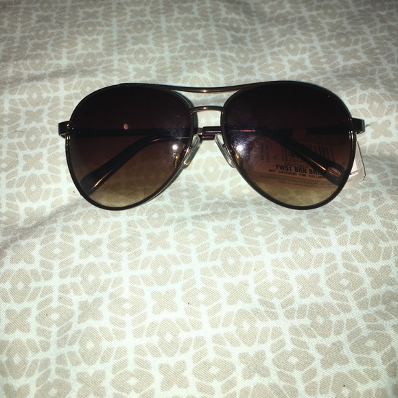 NWT Fossil brown aviator sunglasses - Picture 3 of 6