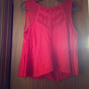 Free People size L red top