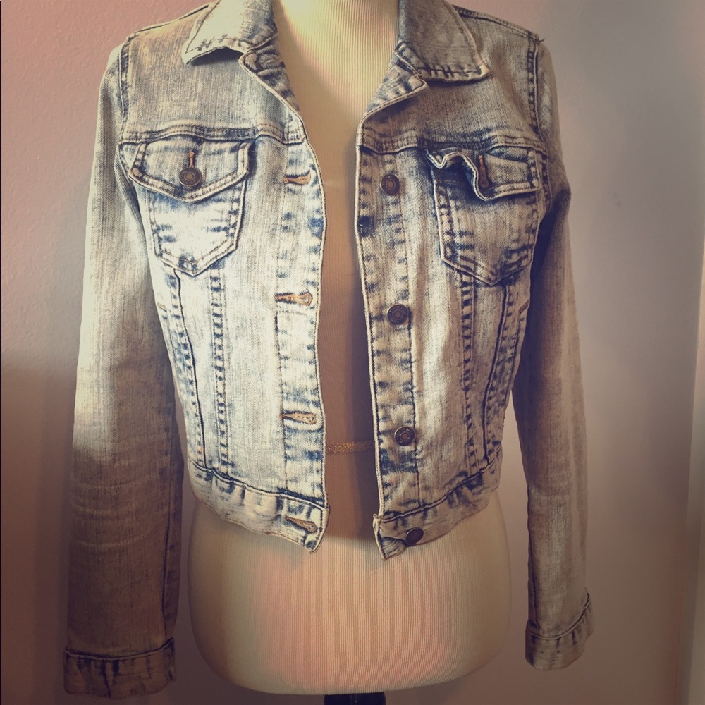 Forever 21 distressed jean jacket