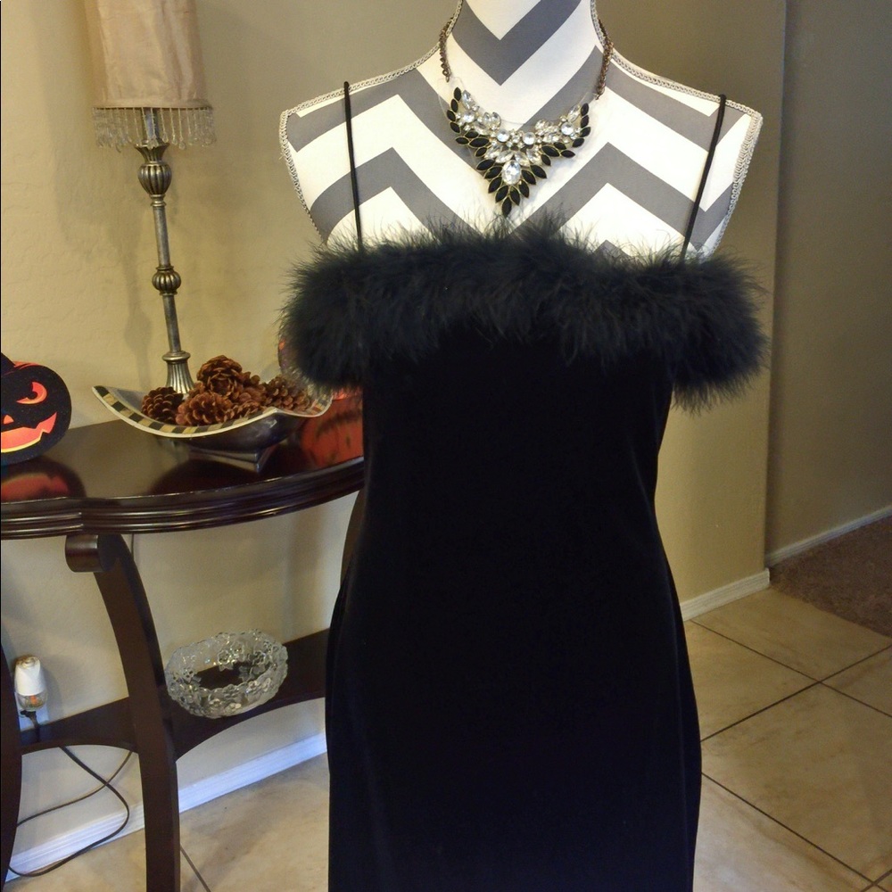 Cute Black velvet dress.