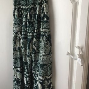 Indian Inspired Elephant Pants in Emerald