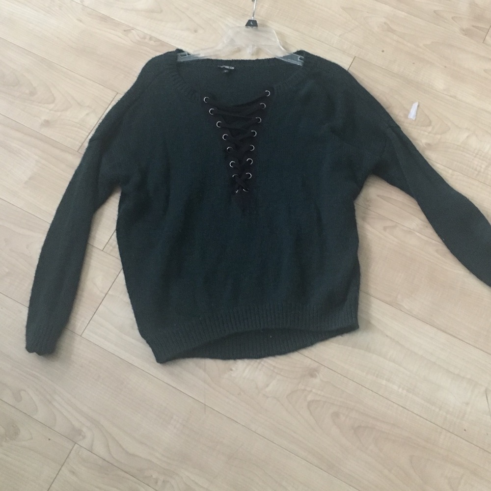 Express lace up sweater